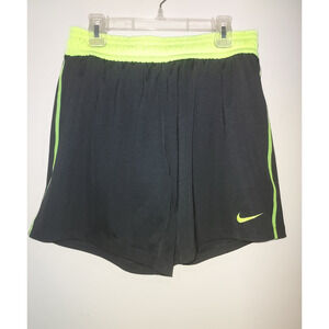 Nike Dri-Fit Women's Workout Shorts Small 7" Inseam Athletic Black Neon Yellow